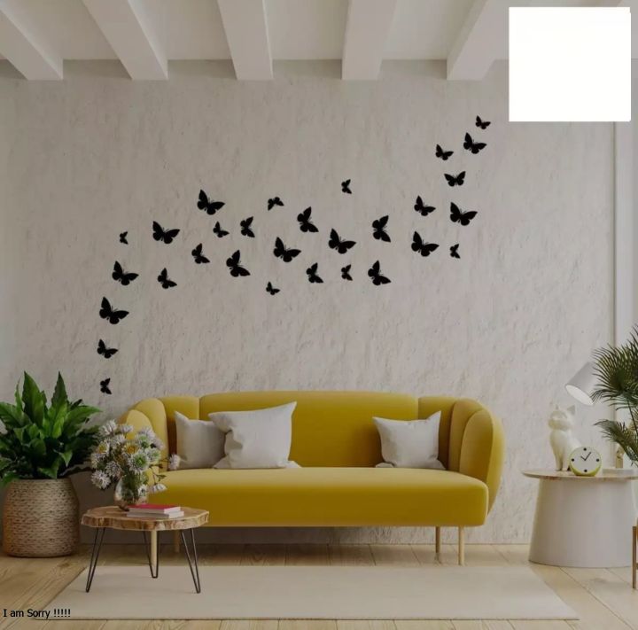 Pack of 30 3D Wooden Butterfly Wall Decor – Home & Kids Room