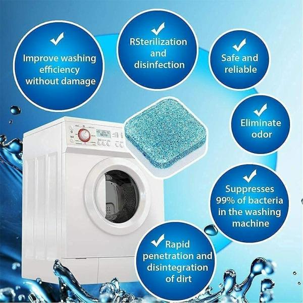 Washing Machine Cleaner Tablets β Deep Cleaning & Odor Removal Tablets for Front & Top Load Washers