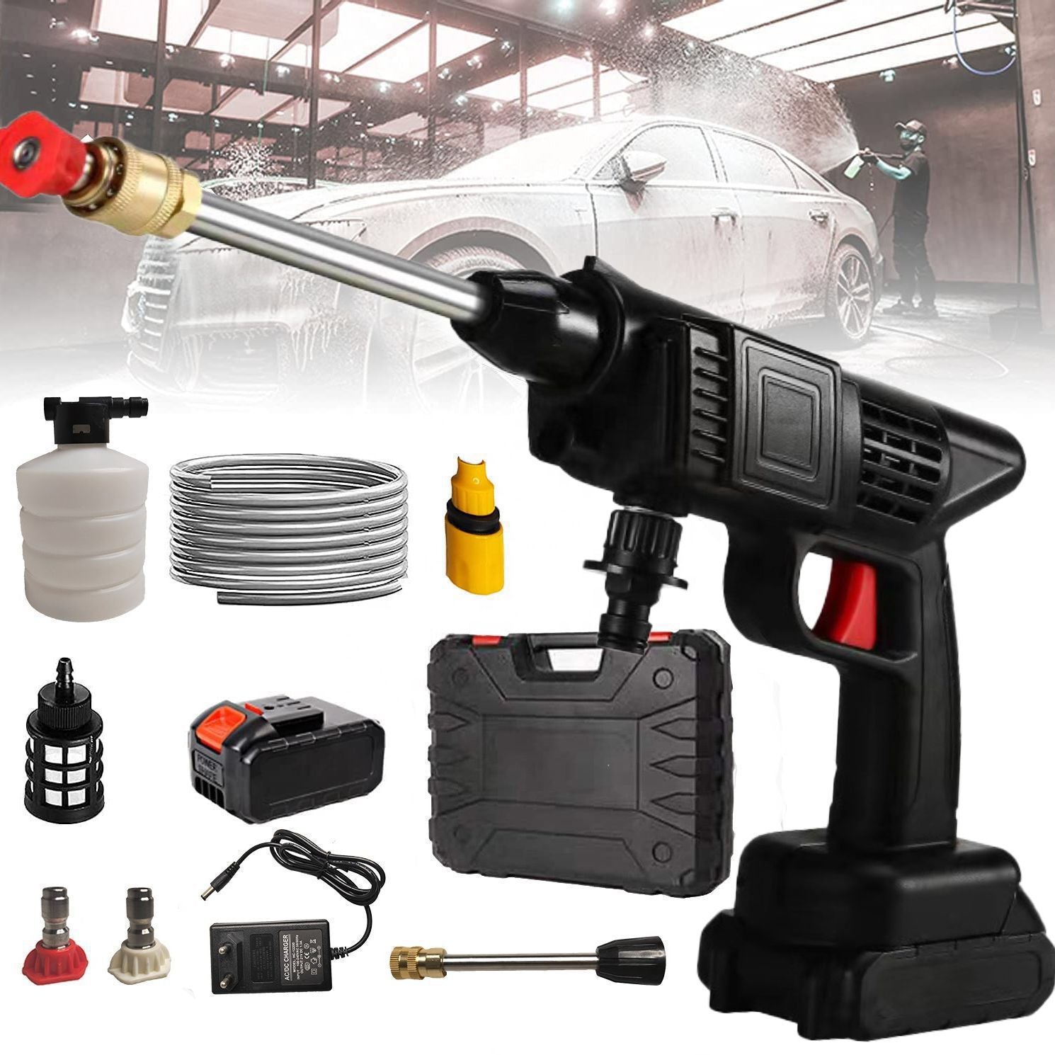 Car Washer Gun ππ¦ | High Pressure Spray Nozzle for Easy Car Cleaning