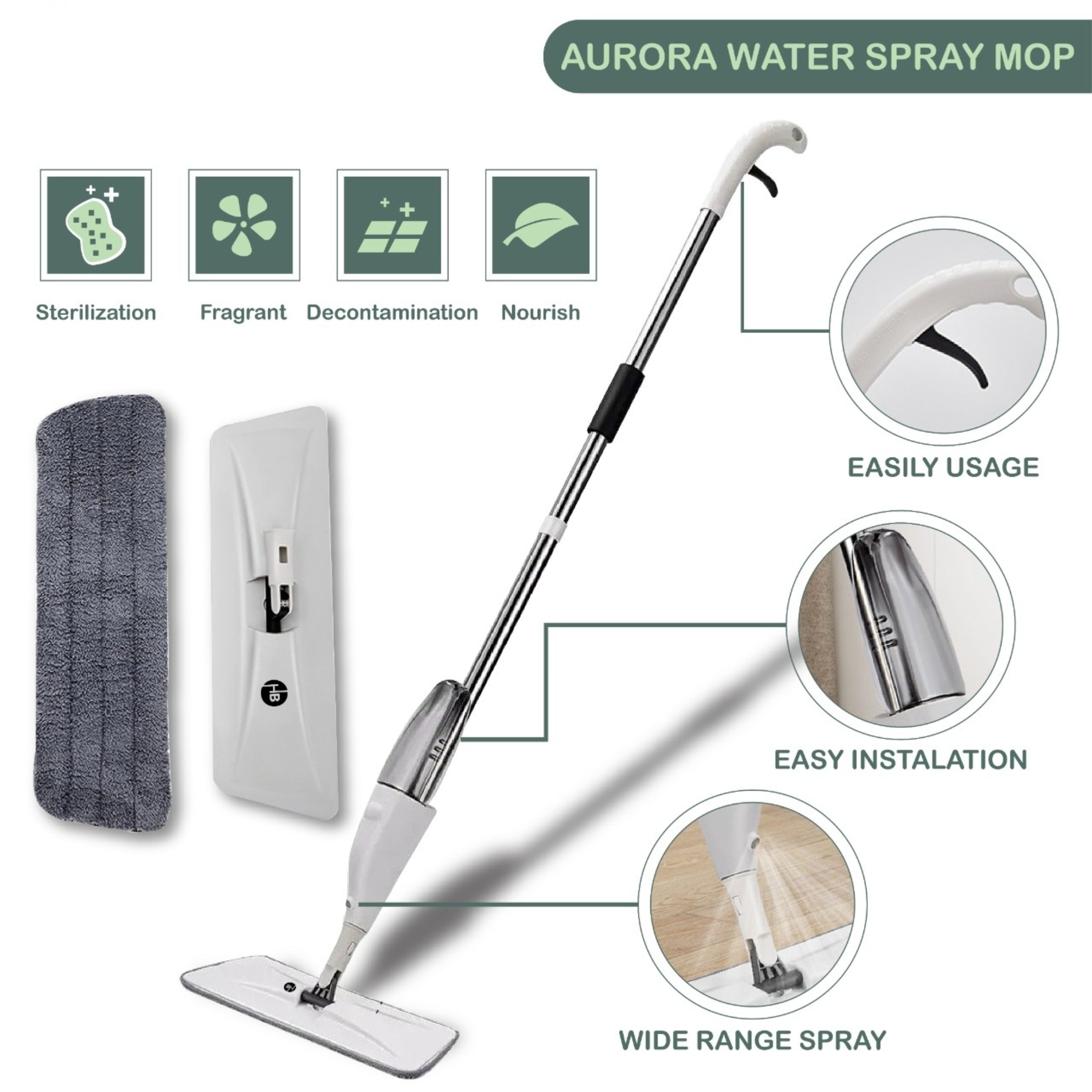 Dual Fabric Cleaning Brush with Refillable Bottle – Durable Easy Spray Cleaner