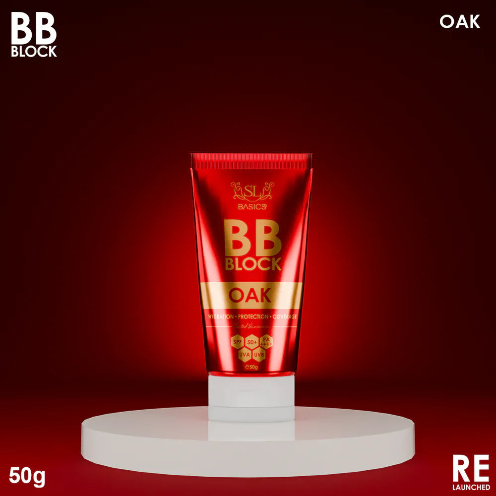 SL Basics BB Block SPF 50+ Tinted Sunscreen – Hydrating Sun Protection & Natural Coverage